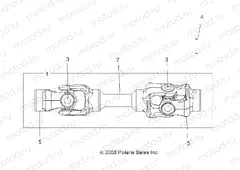 DRIVE TRAIN | DRIVE TRAIN, REAR PROP SHAFT - A15S6A76FA (49ATVSHAFTPROPRR096X6)