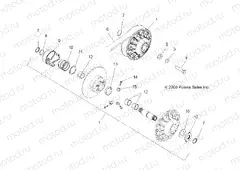 DRIVE TRAIN | DRIVE TRAIN, SECONDARY CLUTCH - A13MN50ET/EX (49ATVCLUTCHDRIVEN09SP500TR)