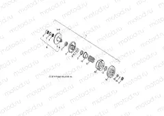 DRIVE TRAIN | DRIVE TRAIN, SECONDARY CLUTCH - A14FA09AA (49ATVSECONDARY07OTLW90)