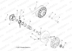 DRIVE TRAIN | DRIVE TRAIN, SECONDARY CLUTCH - A15S6A76FA (49ATVCLUTCHDRIVEN08SP500EFI)