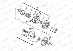 DRIVE TRAIN | DRIVE TRAIN, SECONDARY CLUTCH - A15YAK05AD/AF (49ATVSECONDARY07OTLW90)