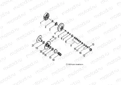 DRIVE TRAIN | DRIVE TRAIN, SECONDARY CLUTCH - A18YAP20A8/N8 (49ATVCLUTCHDRIVEN08PHX)