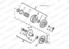 DRIVE TRAIN | DRIVE TRAIN, SECONDARY CLUTCH - A19YAK05B7/B6/N7/N6 (A00022)