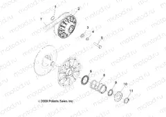 DRIVE TRAIN | DRIVE TRAIN, SECONDARY CLUTCH - R13RH76AG/AH/AN (49ATVCLUTCHDRIVEN10RZRI)