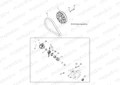 DRIVE TRAIN | DRIVE TRAIN, SECONDARY CLUTCH - Z15VAE87AK/AS/AI/AN/X87AL (49RGRCLUTCHDVN1323247)