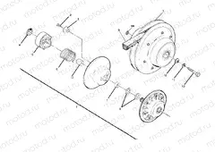 DRIVEN CLUTCH ASSEMBLY 250 4x4 / W928127 (4922872287C002) | DRIVEN CLUTCH ASSEMBLY 250 4x4 / W928127 (4922872287C002)