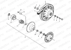 DRIVEN CLUTCH ASSEMBLY 2X4 300 W957530 (4930053005B012) | DRIVEN CLUTCH ASSEMBLY 2X4 300 W957530 (4930053005B012)