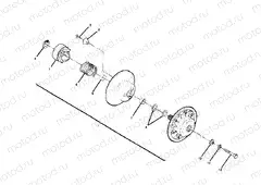 DRIVEN CLUTCH ASSEMBLY 350 2X4 (4919821982026A) | DRIVEN CLUTCH ASSEMBLY 350 2X4 (4919821982026A)
