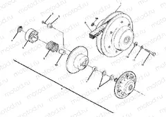 DRIVEN CLUTCH ASSEMBLY 350 2X4 / W927539 (4922882288024A) | DRIVEN CLUTCH ASSEMBLY 350 2X4 / W927539 (4922882288024A)