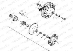 DRIVEN CLUTCH Sport 400L W97BA38C and Trail Blazer W97BA25C (4940124012B014) | DRIVEN CLUTCH Sport 400L W97BA38C and Trail Blazer W97BA25C (4940124012B014)