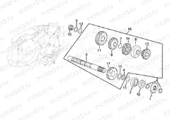 Driven shaft 4 speed gearbox