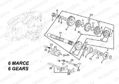 Driven shaft - 6 GEARS