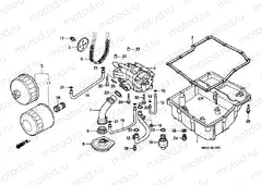 E-10-1 OIL FILTER / OIL PUMP (VFR750FR / FS / FT / FV)