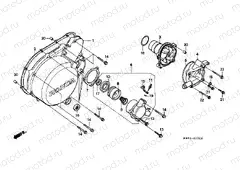 E-10 LEFT CRANKCASE COVER/ WATER PUMP