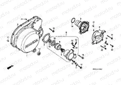 E-10 LEFT CRANKSHAFT COVER / WATER PUMP