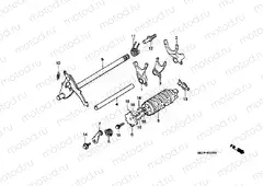 E-10 TRANSMISSION DRUM / CLUTCH FORK