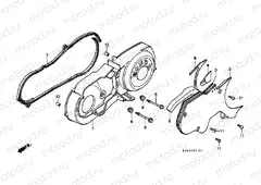 E-11-1 LEFT CRANKSHAFT COVER (CH125G / J / L / M / N / P / R)