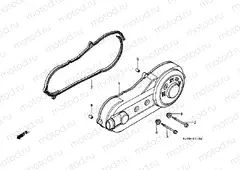 E-11 LEFT CRANKSHAFT COVER (CH125E)
