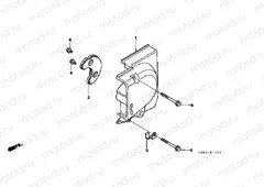 E-11 LEFT REAR CRANKSHAFT COVER
