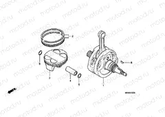 E-12 CRANKSHAFT / PISTON