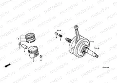 E-12 CRANKSHAFT / PISTON (CRF80F)