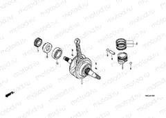 E-13-1 CRANKSHAFT / PISTON (GLH125SH)