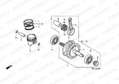 E-13 CRANKSHAFT / PISTON