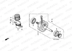 E-13 CRANKSHAFT / PISTON (CGR125SH5,8)
