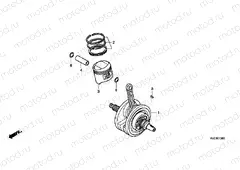 E-13 CRANKSHAFT / PISTON (GLH1251SH / 2SH / 3SH)