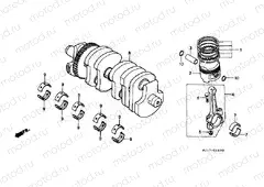 E-14 CRANKSHAFT / PISTON