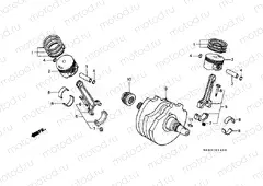 E-14 CRANKSHAFT / PISTON