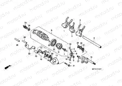 E-14 TRANSMISSION DRUM / CLUTCH FORK