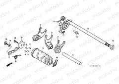 E-14 TRANSMISSION DRUM / CLUTCH FORK