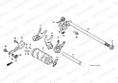 E-14 TRANSMISSION DRUM / CLUTCH FORK