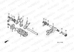 E-14 TRANSMISSION DRUM / CLUTCH FORK