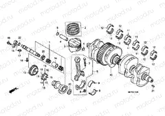 E-15 CRANKSHAFT / PISTON