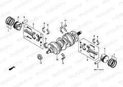 E-16 CRANKSHAFT / PISTON