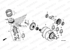 E-16 CRANKSHAFT / PISTON