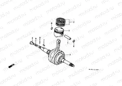 E-16 CRANKSHAFT / PISTON