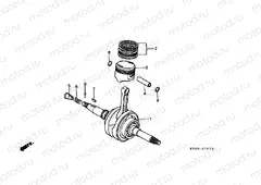 E-16 CRANKSHAFT / PISTON
