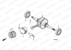 E-16 CRANKSHAFT / PISTON
