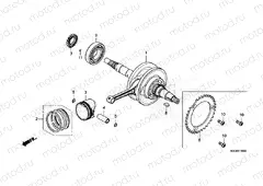E-16 CRANKSHAFT & PISTON