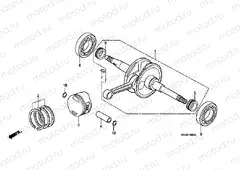 E-16 CRANKSHAFT / PISTON