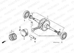 E-16 CRANKSHAFT / PISTON
