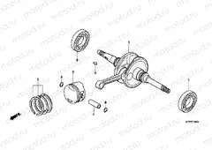 E-16 CRANKSHAFT / PISTON