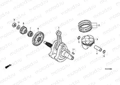 E-16 CRANKSHAFT / PISTON