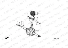 E-16 CRANKSHAFT / PISTON