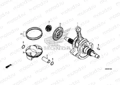 E-16 CRANKSHAFT & PISTON