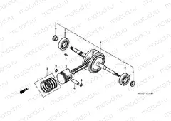 E-16 CRANKSHAFT / PISTON (SC1255,6,8)