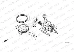 E-16 CRANKSHAFT/PISTON